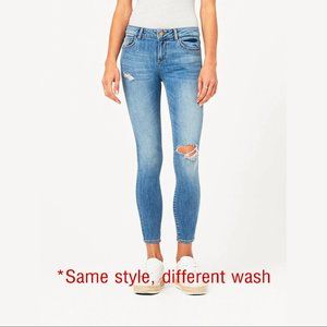 DL1961 Sculpt Skinny Knee Ripped Jeans “Margaux”